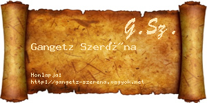 Gangetz Szeréna névjegykártya